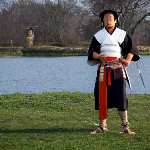 Prompt: goose samurai