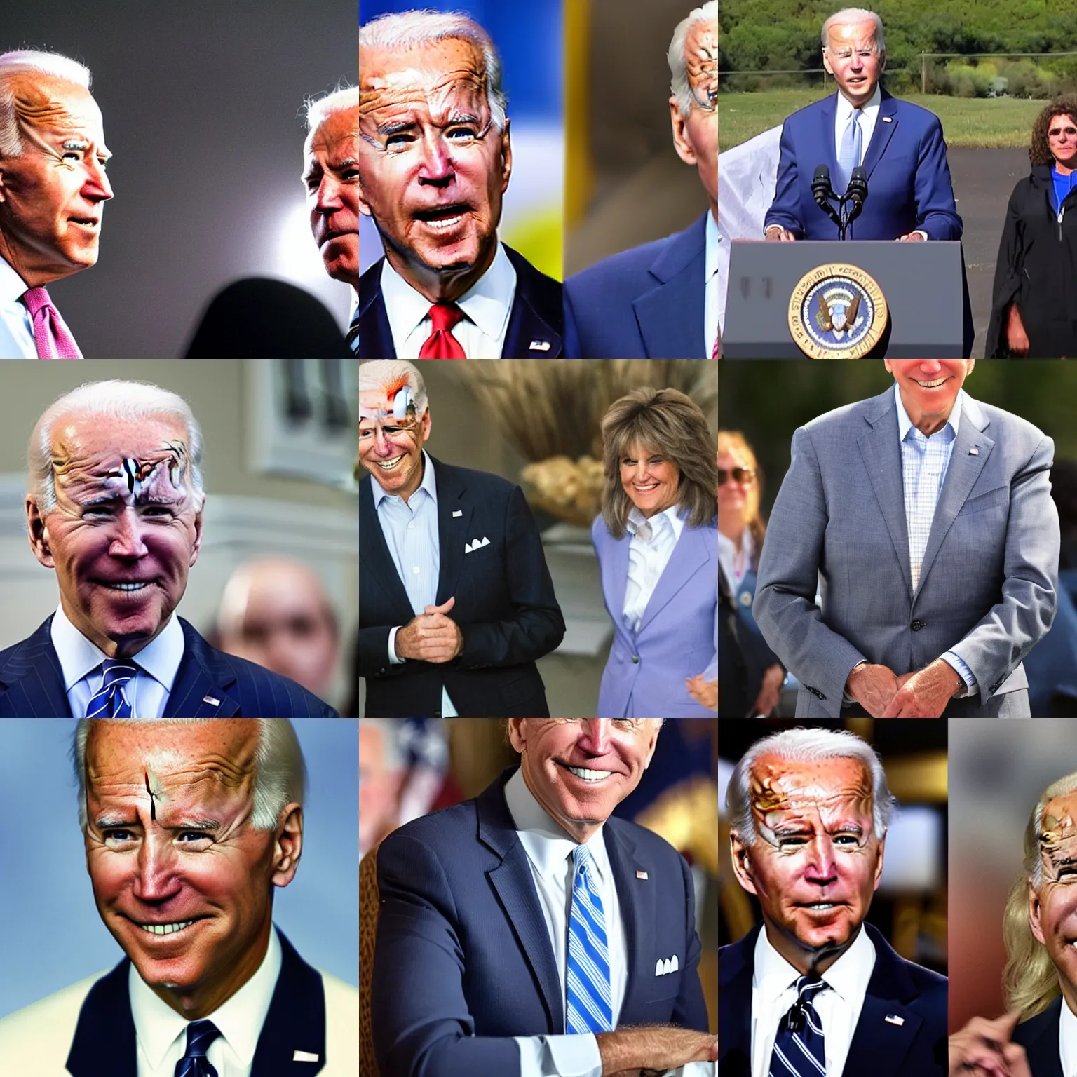 Prompt: joe biden with mullet