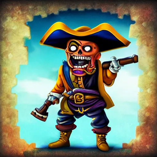 Prompt: ghost pirate lechuck