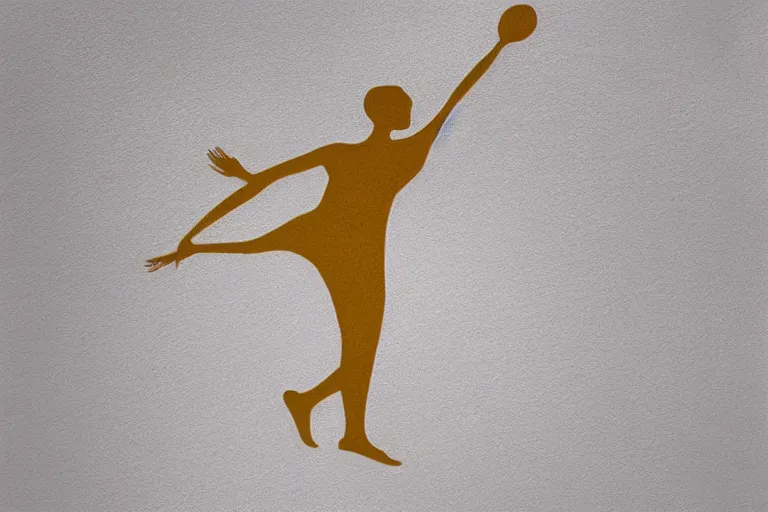 Image similar to beautiful serene volleyball player, healing through motion, life, minimalistic golden ink airbrush painting on white background
