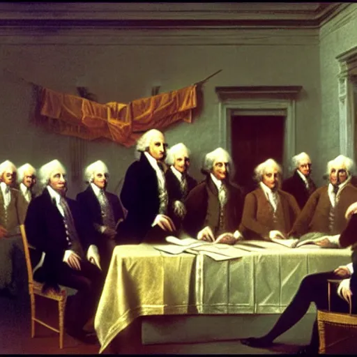 Image similar to “capybara signing the Declaration of Independence, hd”