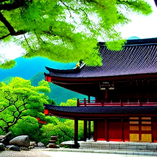 Image similar to zen temple on the mountain