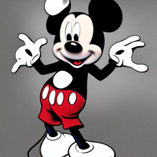 Prompt: mickey mouse in the holocaust