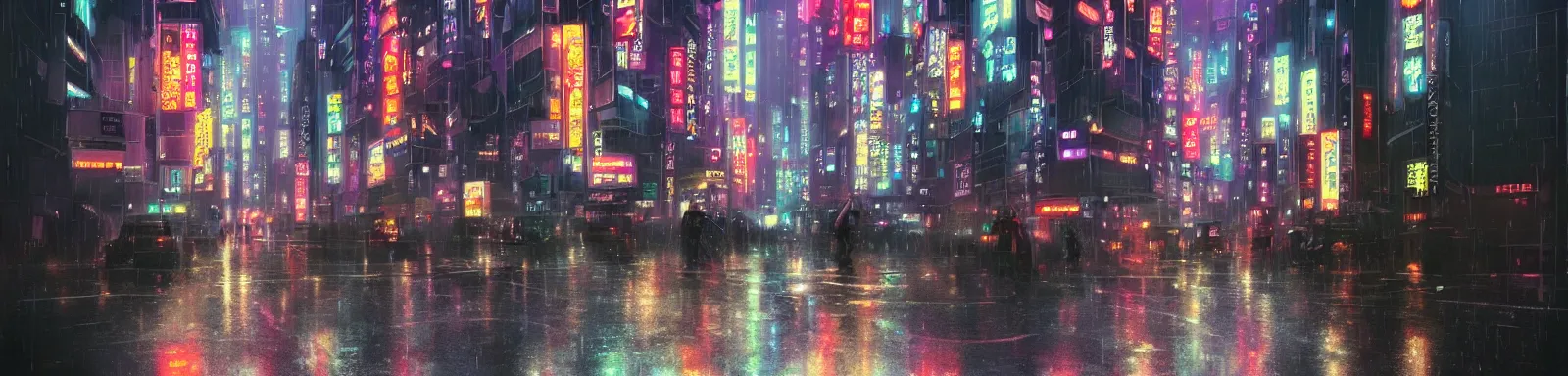 Image similar to neo - tokyo in the rain, by wlop, concept art, poster, high details