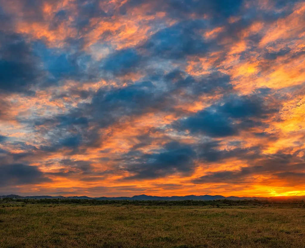 Image similar to 8K Photograph of Sunset Landscape