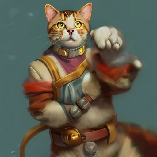 Image similar to Cat as Super Mario, highly detailed, digital painting, artstation, concept art, smooth, sharp focus, illustration, art by artgerm and greg rutkowski and alphonse mucha