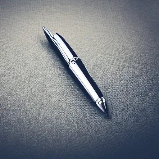 Image similar to logo of a pen tip, with ai theme, trending on logostation