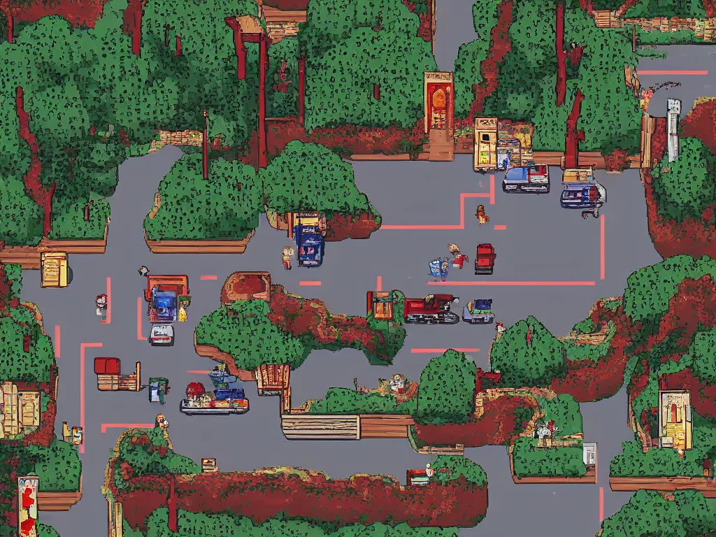 Image similar to Mulholland Drive by David Lynch as a Sega Mega Drive Genesis sidescroller game