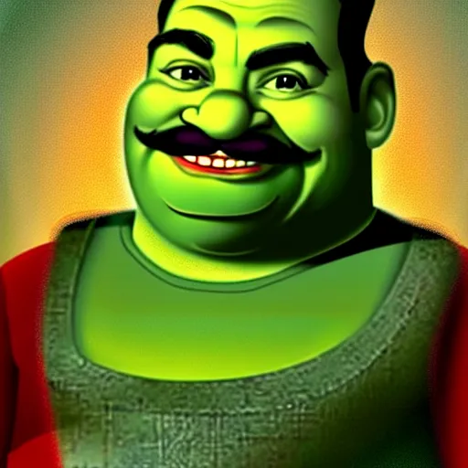 Prompt: stalin as shrek!!