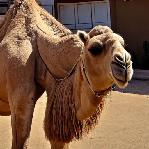 Image similar to a camel with a camel toe