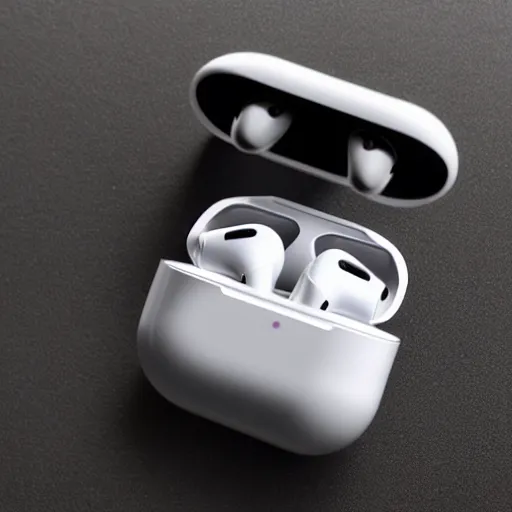 Image similar to black airpods pro case with marshmallow logo on it, studio, product photo