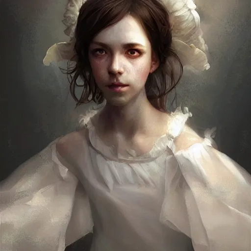 Prompt: a ( peter the great ), beauty portrait, fantasy blindfold, white dress, digital art by krenz cushart, laurie greasly, wlop, artgerm, intricate, highly detailed, sharp focus, smooth, epic composition, joyful, unreal engine