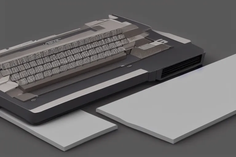Prompt: the commodore 6 4 if it was built in 2 0 2 2, 4 k, hd, concept art
