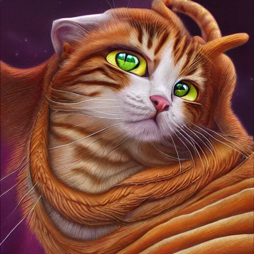 Image similar to a detailed fantasy painting of a cat scale animal, by lauri blank, artgerm, evelyn de morgan, 8K, 50mm lens
