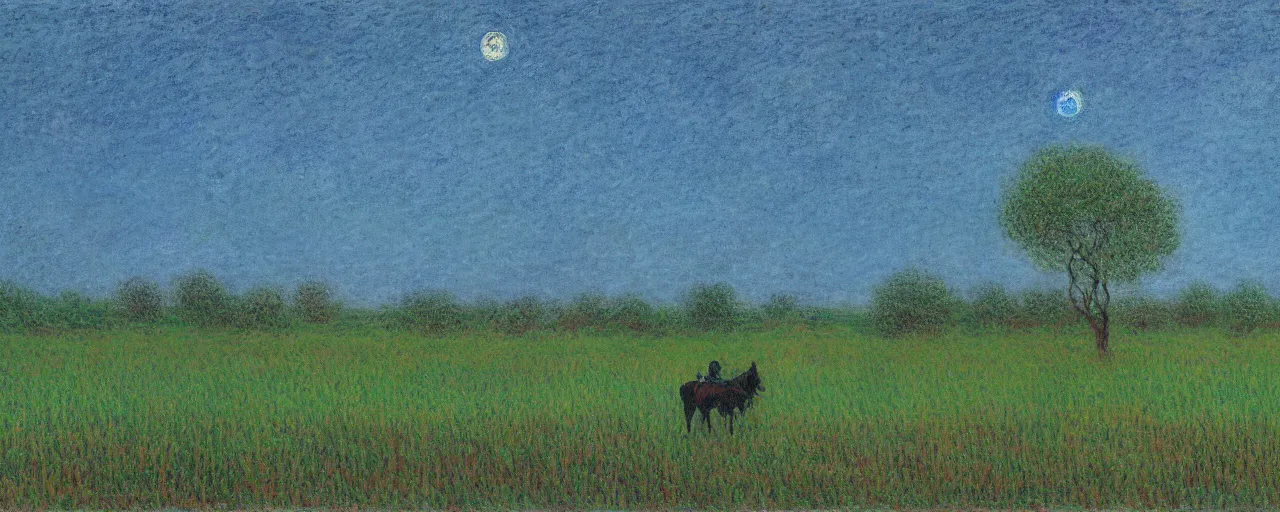 Prompt: widescreen wide angle, cowboy riding a horse in foreground silhouetted, cattle drive steering herd, landscape forested swamp under tree canopies at night, barely visible ambient blue moonlight, moon beams through tree canopy, detailed tree canopy, neon glowing firefly impressionist painting specs, bog wetlands fantasy art, cinematic hd, detailed claude monet impressionism highlights, paris texas wim wenders, louisiana, dark bo
