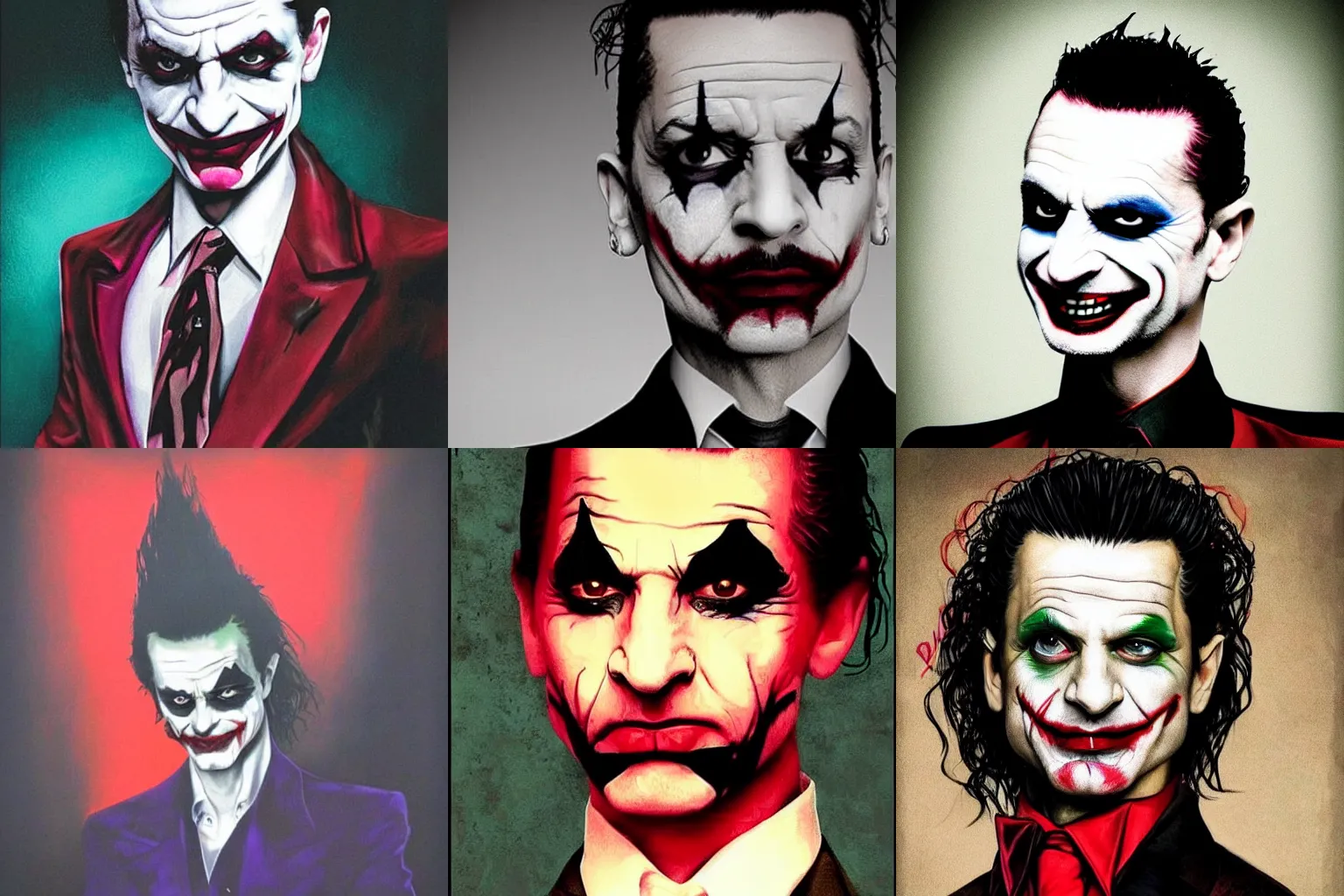 Prompt: a beautiful portrait of Dave Gahan as the Joker