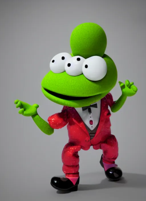 Image similar to little mr fancy pants by jim henson and roger hargreaves!!! octane render 3 d