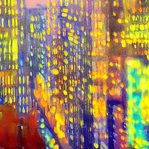 Prompt: impressionist city by van tame