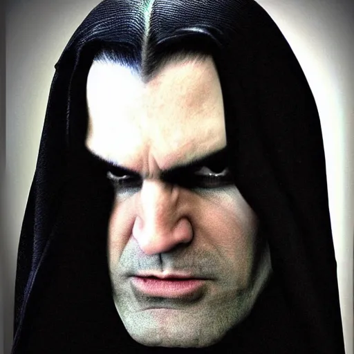 Prompt: peter steele as a sith lord, dark, austere, sinister