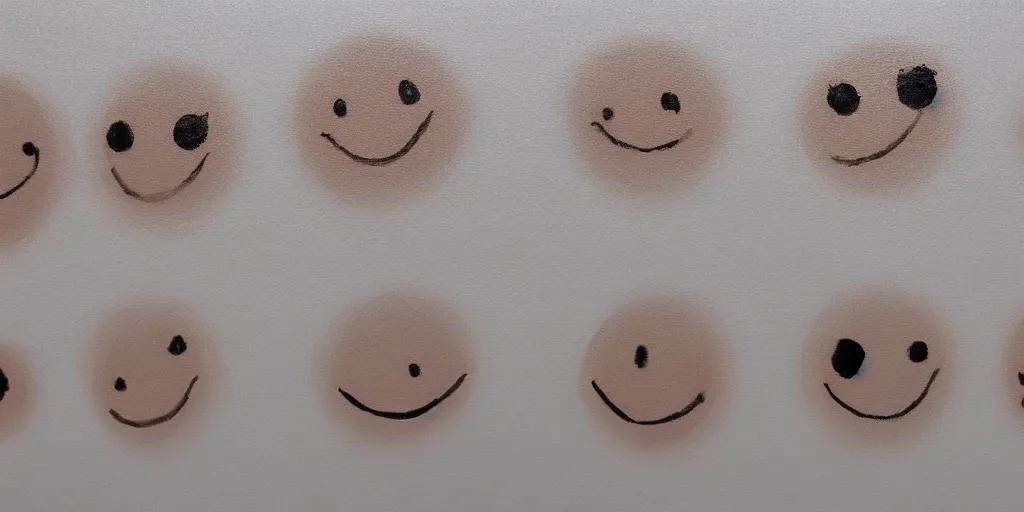 Image similar to detailed minimalistic painting of smiles