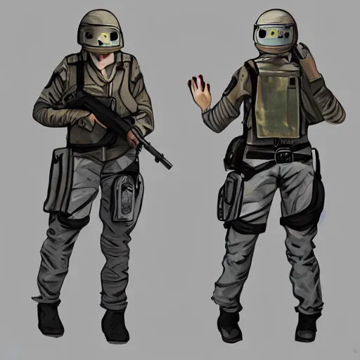 Image similar to Chloe Sevigny as a Counter Strike terrorist, concept art, anime