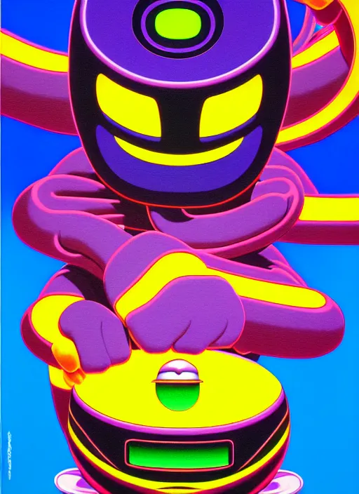 Image similar to yugioh pot of greed of greed by shusei nagaoka, kaws, david rudnick, airbrush on canvas, pastell colours, cell shaded, 8 k