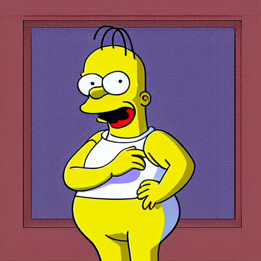 Prompt: lizzo as homer simpson, digital art