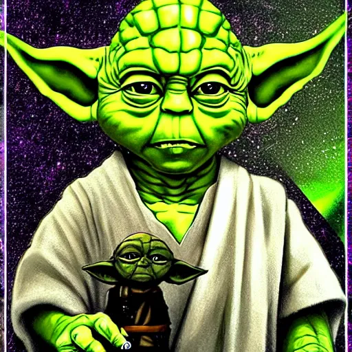 Image similar to joe rogan as yoda