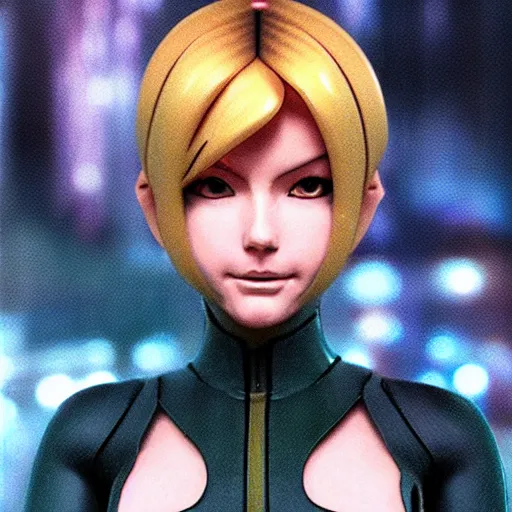 Prompt: zero suit samus in bladerunner, tight attire, realistic, hyper detail, very detailed, cinematic, ultra details, photorealistic, big bust, insanely detailed,