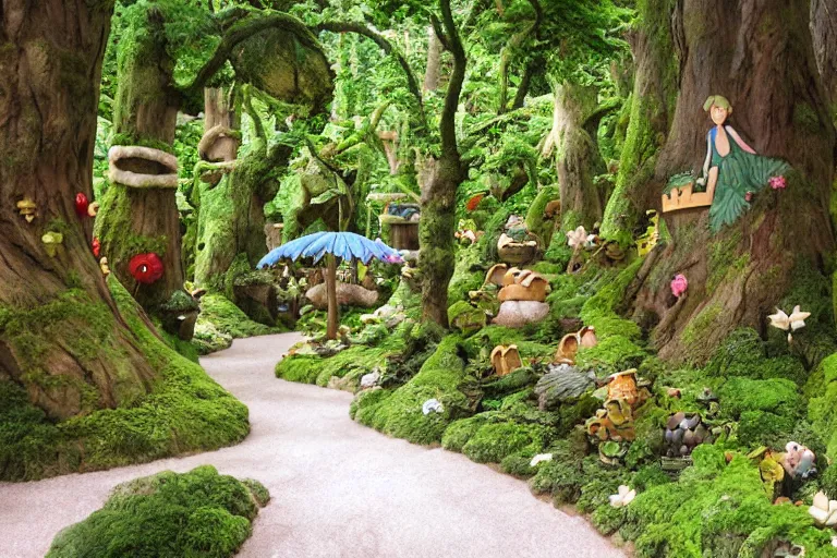 Prompt: fairy kingdom forest, ghibli studio, nausicaa