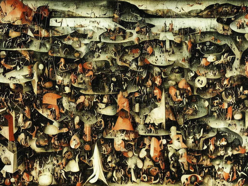Prompt: wall street trading floor by hieronymus bosch