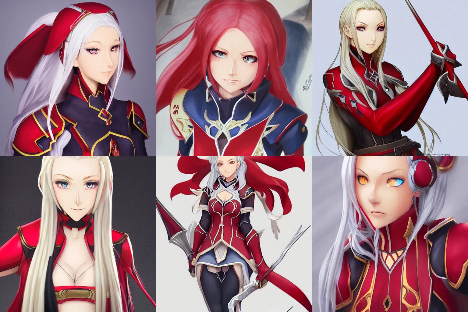 Image similar to Edelgard from Fire Emblem made by Artgerm