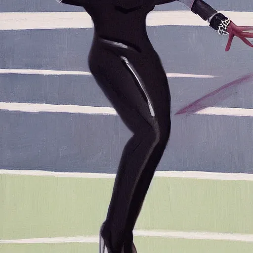 Prompt: detailed painting of nathan fielder as janet jackson on the superbowl, sharp high quality