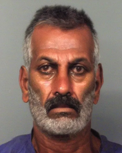 Image similar to a police mugshot of carlton shanahan in india