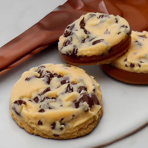 Image similar to a photograph of cheesecake cookie dough with fudge, and creamed cheese, 4K, HD