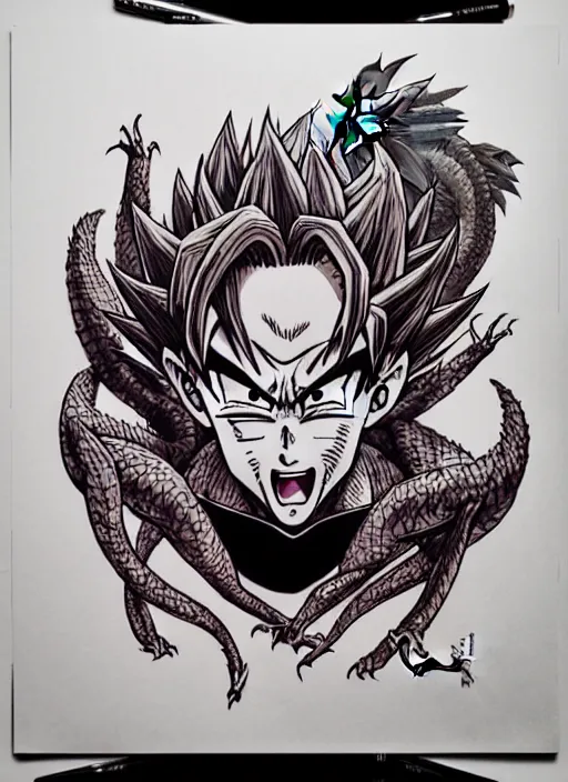 Anime Drawing of Goku from Dragon Ball Editorial Stock Photo - Image of  drawing, anime: 167344713