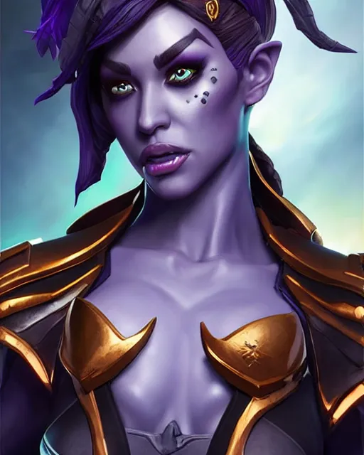 Prompt: The Dark Elf Queen as a Fortnite character digital illustration portrait design by, Mark Brooks and Brad Kunkle and Artgerm, detailed, soft lighting