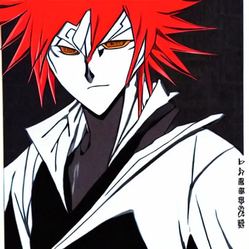 Prompt: Ichigo Kurosaki, by Tite Kubo