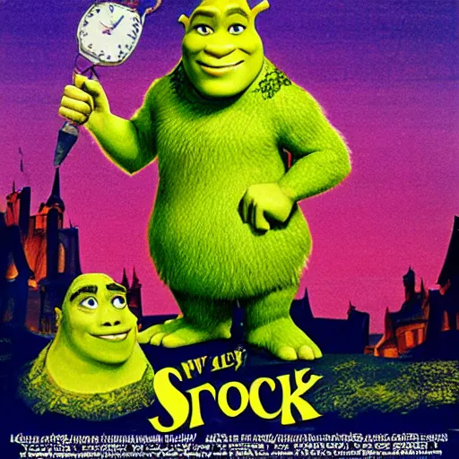 Image similar to vintage movie poster for shrek,