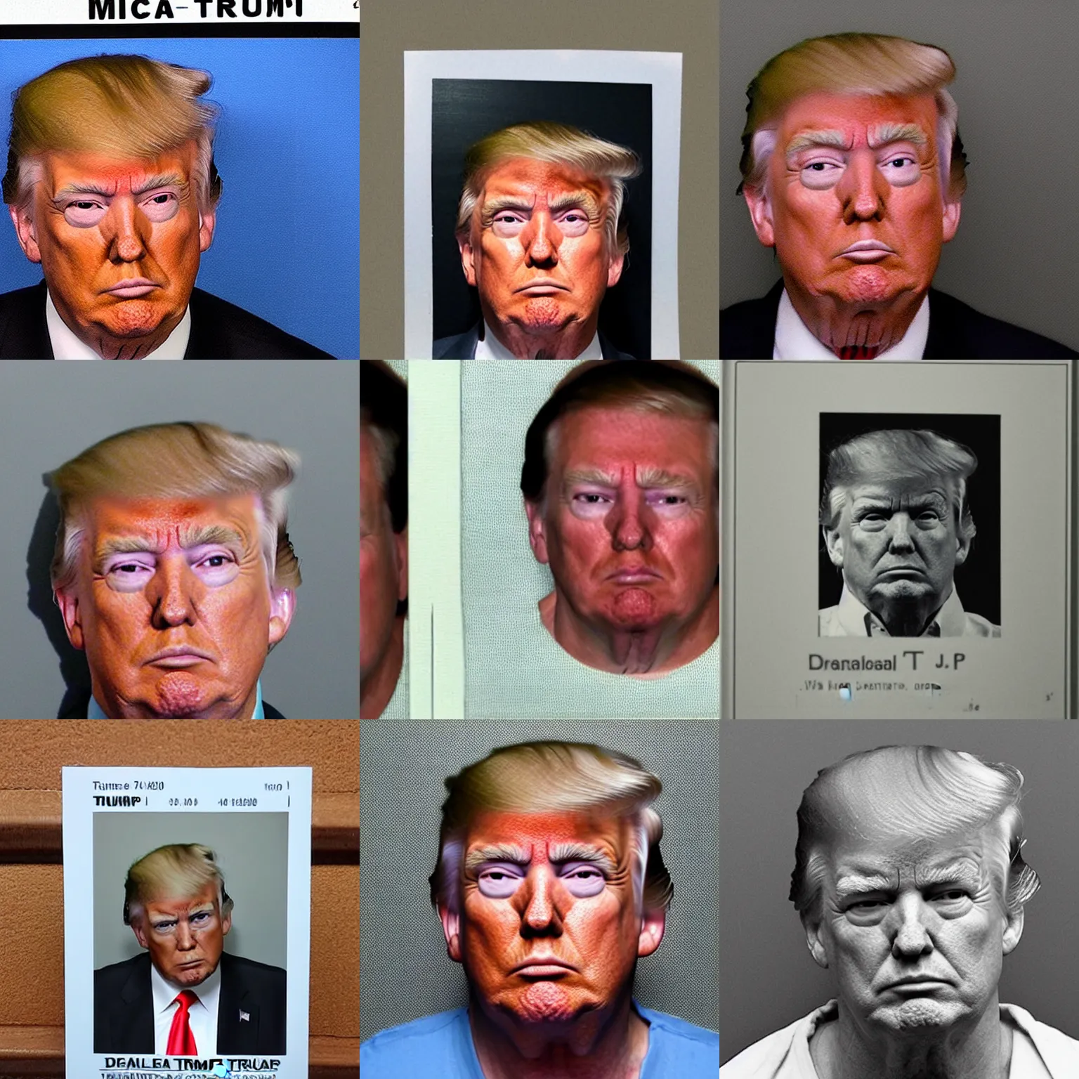 Prompt: mugshot of donald trump