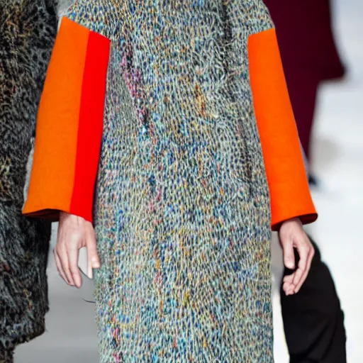 Prompt: A colorful avant-garde coat designed by Yohji Yamamoto, Raf Simons, Dries Van Noten