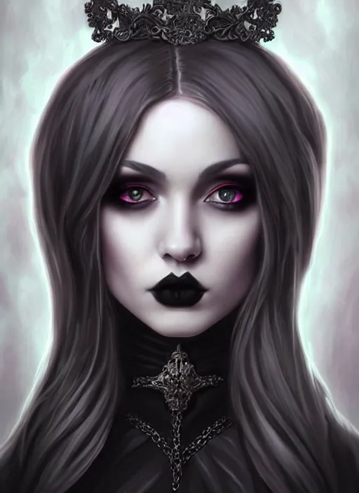 Prompt: ( ( gothic # ) ) princess portrait *. *. by artgerm * *, highly detailded