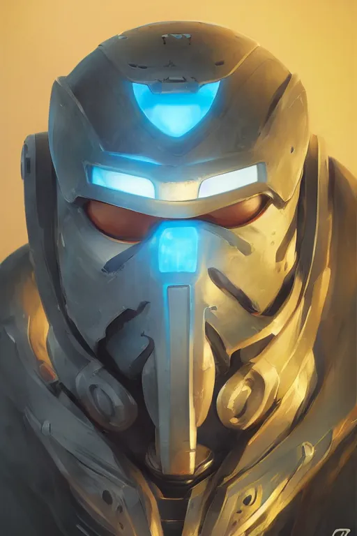 Image similar to epic mask helmet robot ninja portrait stylized as fornite style game design fanart by concept artist gervasio canda, behance hd by jesper ejsing, by rhads, makoto shinkai and lois van baarle, ilya kuvshinov, rossdraws global illumination radiating a glowing aura global illumination ray tracing hdr render in unreal engine 5