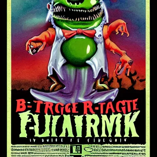 Image similar to b - grade horror film budget production a very strange creature rat fink