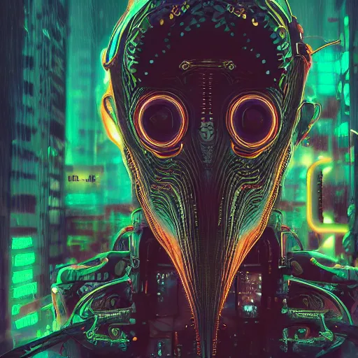 Image similar to portrait of a squid monster. intricate abstract. cyberpunk, intricate artwork. neon eyes, by Tooth Wu, wlop, beeple. octane render, trending on artstation, greg rutkowski very coherent symmetrical artwork. cinematic, hyper realism, high detail, octane render, 8k, minimalistic, hyperrealistic surrealism, award winning masterpiece with incredible details, a surreal vaporwave liminal space, highly detailed, trending on ArtStation