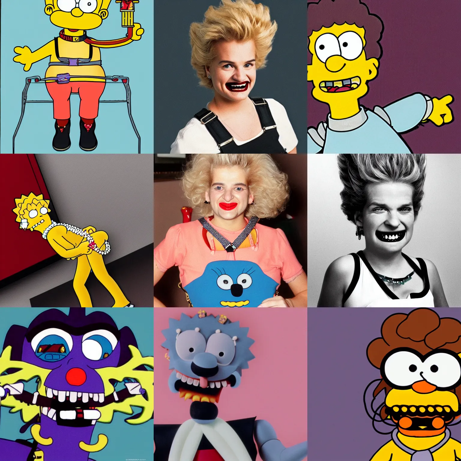 Prompt: Lisa Simpson wearing braces