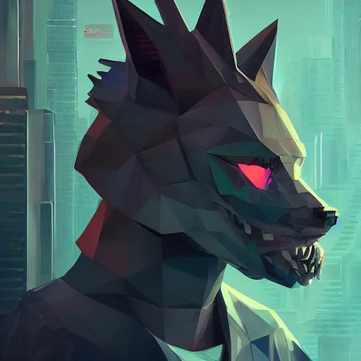 Prompt: Playstation 1 PS1 low poly graphics portrait of furry anthro anthropomorphic wolf head animal person fursona wearing clothes in a futuristic cyberpunk foggy city alleway .Greg Rutkowski, Simon Stalenhag, christopher nolan trending on Artstation, CGSociety