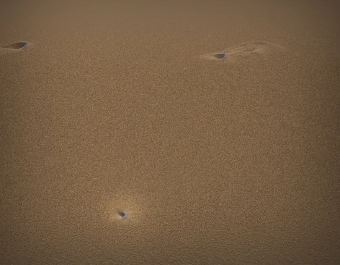 Prompt: 3 d rendering o photorealistic flying sandy beach flat planet, beautiful soft lighting, fluffy clouds