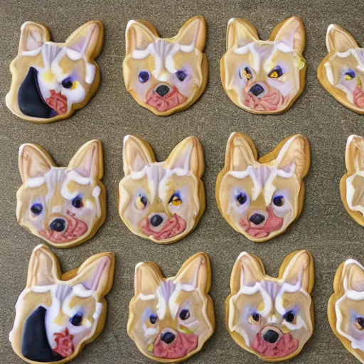 Image similar to a lot of chihuahua faces looks like cookies