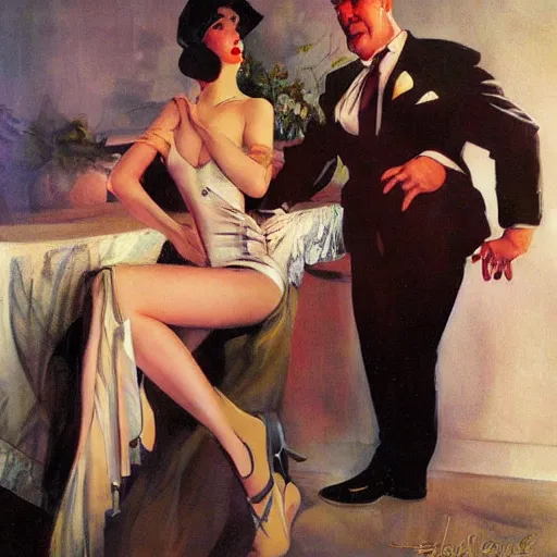 Image similar to best friends, art by edward mason eggleston, olivia, coby whitmore, rolf armstrong, wlop